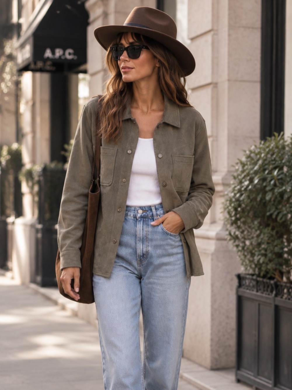 INDUSTRY REPUBLIC Suede-Look Jacket NWT Size S Olive Brown Fall
